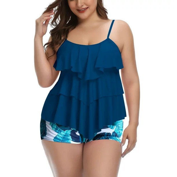 Swimwear - Kadın Mayo Bikini Artı Boyutu Bikini