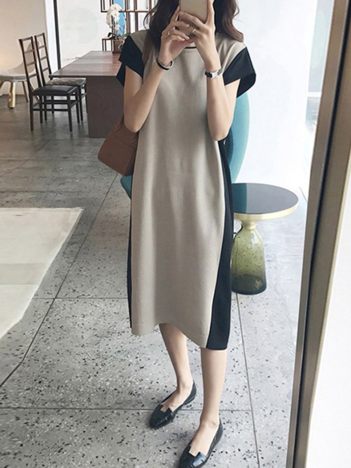 Zayıflama Etkili Orta Boy Yele - Korean Style A Line Shirt Dress incelemesi ve fiyatı