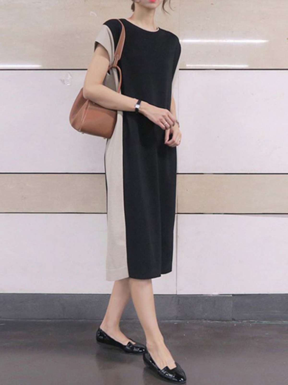 Zayıflama Etkili Orta Boy Yele - Korean Style A Line Shirt Dress incelemesi ve fiyatı