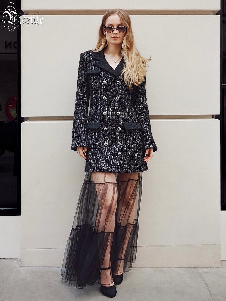 VC Kadın Tüvit Blazer Elbise S - Tweed Two Piece Blazer Dress incelemesi ve fiyatı