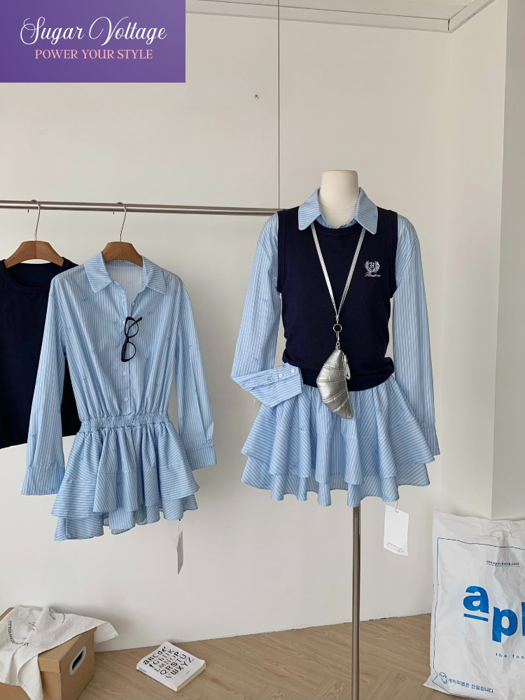 İlkbahar Sonbahar Kore Modası  - Korean Style A Line Shirt Dress incelemesi ve fiyatı