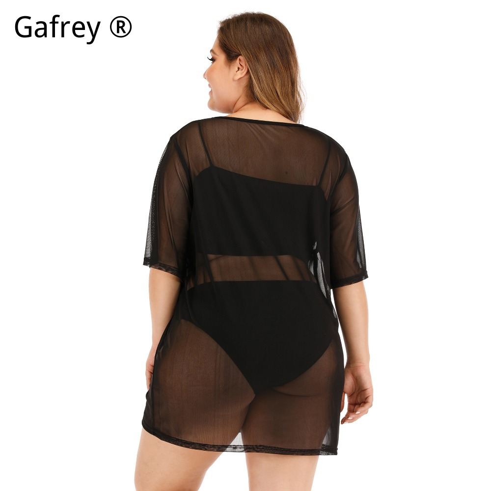Büyük Beden Seksi File Plaj El - Sexy Mesh Sheer Bodycon Dress incelemesi ve fiyatı
