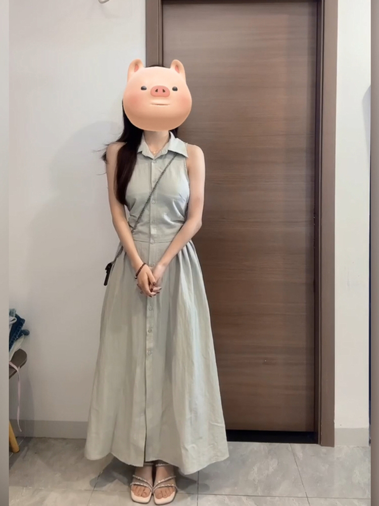 XZY Şık Günlük Yaka Kolsuz Göm - Korean Style A Line Shirt Dress incelemesi ve fiyatı