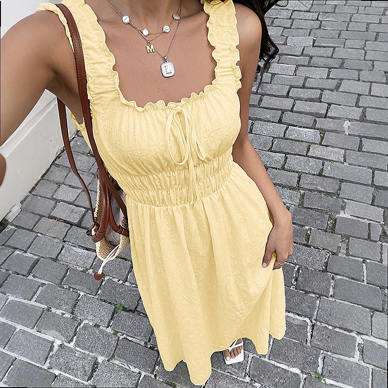 Yazlık Kolsuz Kare Yaka Elbise - Boho Summer Beach Maxi Dress incelemesi ve fiyatı