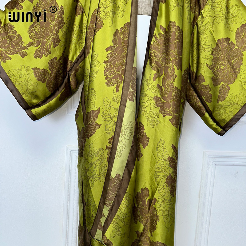 WINYI Afrika boho baskı Kimono - Boho Summer Beach Maxi Dress incelemesi ve fiyatı